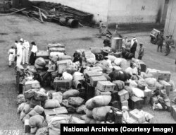 Luggage belonging to the American expedition