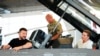 Președintele Volodimir Zelenski și premierul Mette Frederiksen, într-un avion F-16 la baza aeriană Skrydstrup din Vojens, Danemarca, 20 august 2023