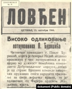 List Lovćen , novembar 1944.