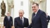 Уладзімір Пуцін і Міларад Додзік на сустрэчы ў Маскве 1 красавіка 2025 году
