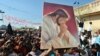 Pakistani Christians protest.