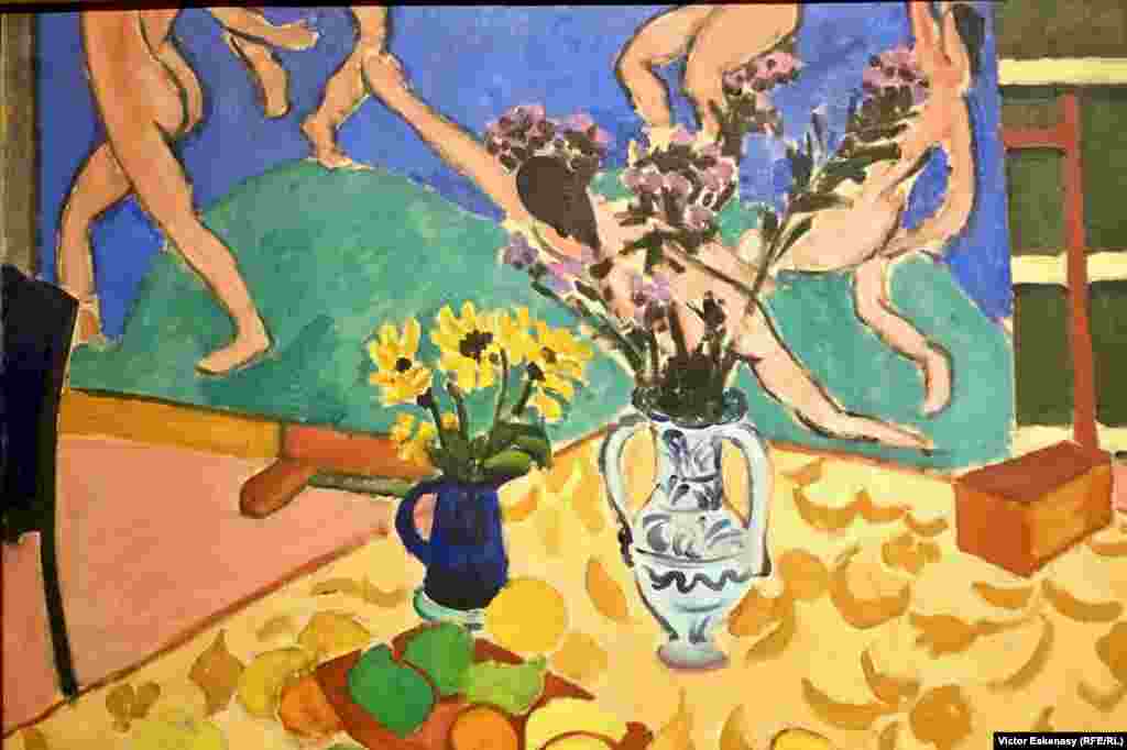 Matisse, Natură moară cu „Dansul”, 1909, Muzeul de Stat Ermitaj, Sankt Petersburg. 
