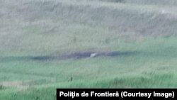 Rămășițele presupusului proiectil depistat în raionul Ocnița.