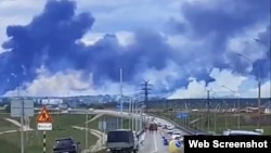 Наступствы атакі на расейскі вайсковы аэрадром непадалёк ад Іркуцку. Ілюстрацыйнае фота 
