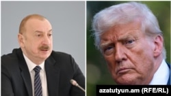 ԱՄՆ նախագահ Դոնալդ Թրամփ, Ադրբեջանի նախագահ Իլհամ Ալիև, կոլաժ