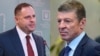 Голова Офісу президента України Андрій Єрмак (ліворуч) і заступник голови адміністрації президента Росії Дмитро Козак, які підписали у мінську проєкт рішення про створення так званої «Консультативної ради»