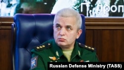 Generalul rus Mihail Mizinţev în 2018, pe când conducea Centrul de Control al Apărării Naţionale ruse.